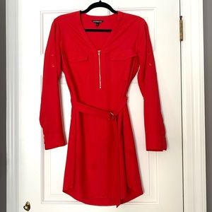 Women’s Express Red Zip Front Dress Small
